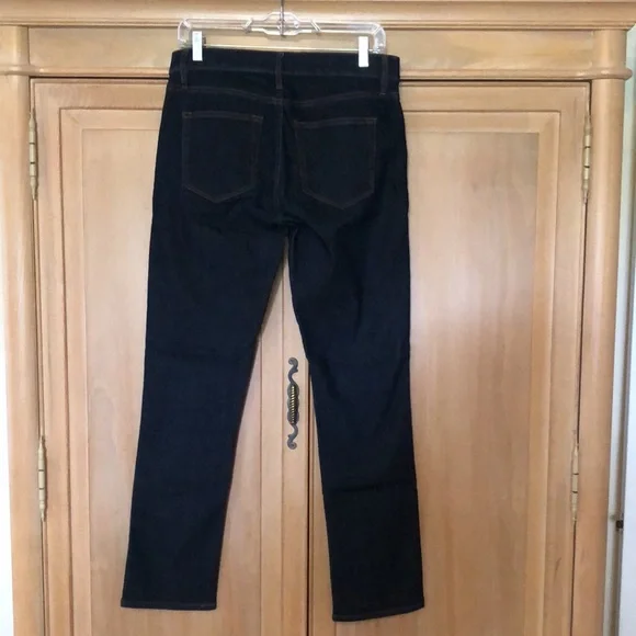 Loft Dark Wash Modern Straight Jeans - Picture 2 of 8